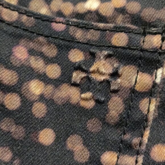 Tory Burch Black Flash Printed Skinny Ankle Jeans SIZE 29 - Picture 4 of 8